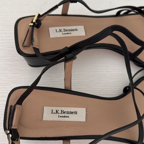 LK Bennett Newport Leather Low Heel Strappy Sandal EU 39 US 9 - Picture 5 of 8